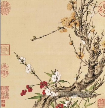 Lang schimmernde Pflaumenblüten traditioneller chinesischer Ölgemälde